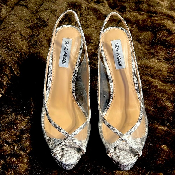 Steve Madden platform zebra print heels - Picture 1 of 5